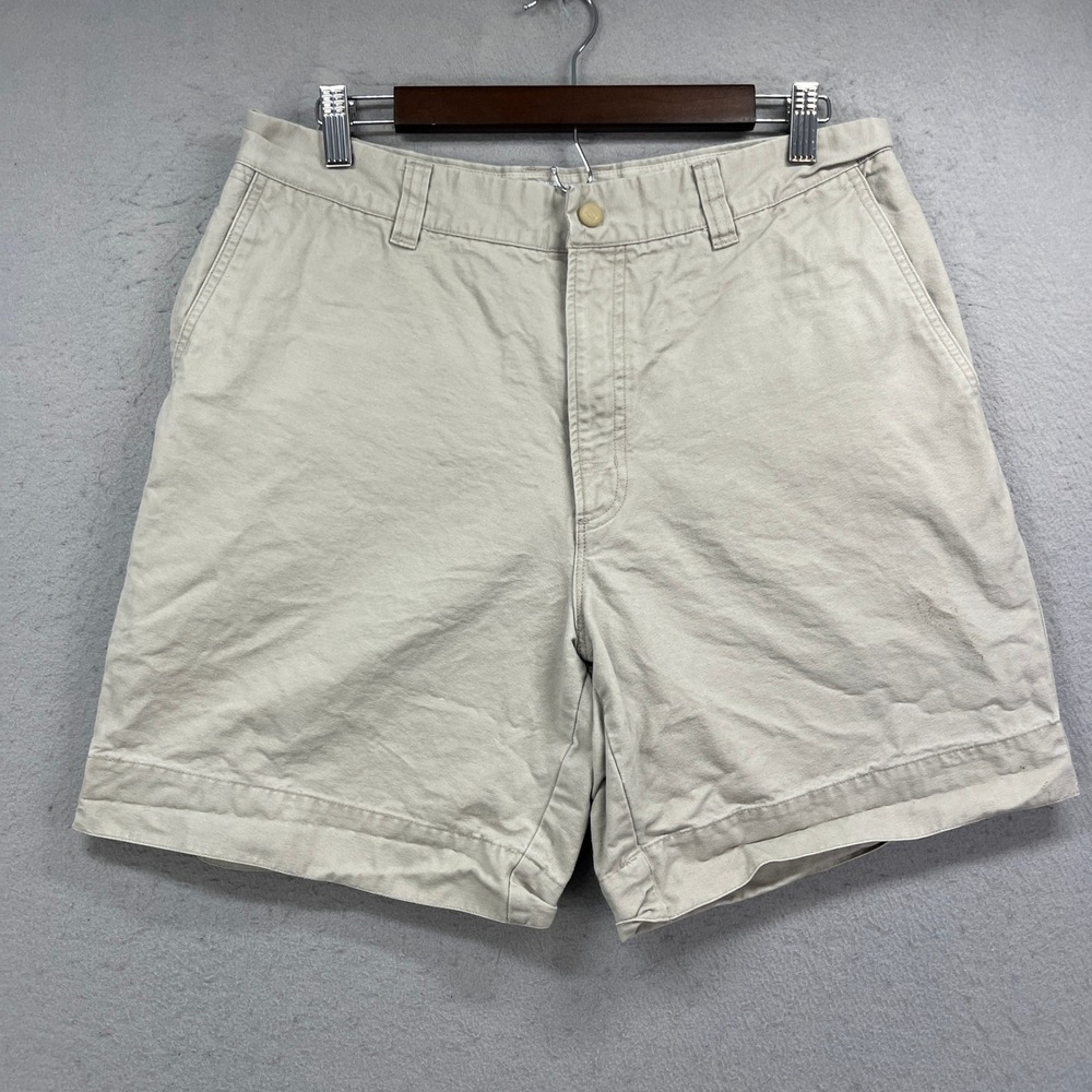 Columbia Shorts Mens 34 Beige Canvas Cargo Utility Outdoor Gorpcore Hiking Y2K